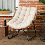 V&auml;litool 75x101x90 cm Khaki Rotangist v&auml;limusega