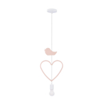 Candellux laste ripplamp Heart 31-12098, valge/roosa