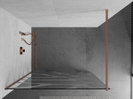 Mexen Kioto du&scaron;inurg Walk-in 140 x 200 cm, valge laine 8 mm, harjatud vask - 800-140-101-65-97, 140 x 200 cm