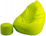 Tumba Mega Comfort XXL, kunstnahk, laimipunane