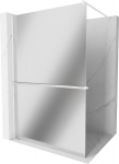 Mexen Kioto+ du&scaron;isein riiuliga Walk-in 90 x 200 cm, peegel, valge - 800-090-121-20-50, 90 x 200 cm