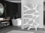 Mexen Kioto du&scaron;isein Walk-in 70 x 200 cm, valge laineline 8 mm, harjatud nikkel - 800-070-101-97-97