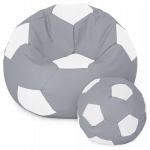 Kott-tool koos tumbaga Ball XXXL (80 cm), hall/valge