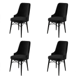 4 tooli komplekt Pare, must