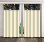 Eurofirany pimendav kardin ZMK-072, 160x270 cm, kollane/hall