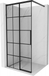 Mexen Rox du&scaron;isein Walk-in vasak 95 x 200 cm, must ruudustik 8 mm, must - 8C2-095-003-70-77-L