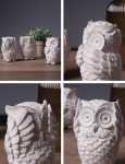 &Ouml;&ouml;kulli kujukesed modernsed dekoratiivsed Boho vaigust valged komplekt 3 tk 13 cm &mdash; elutoa kaunistused, skandinaavia aksessuaarid, skulptuurid kummutil, sisekujundus, soolaleivakingitus, glamour aksessuaarid, riiuli kaunistused