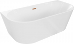 Mexen Oval vann seisv seinavastane 170 x 80 cm, valge, vaseharjatud &uuml;levool - 52671708000-65, 170 x 80 cm