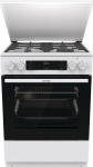 Gaasipliit Kombineeritud pliit Gorenje GKS6C71WA, 60 cm, gaasipliidiplaat, elektriahi, 71 l, valge