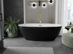 Mexen Eris vabaltseisev vann 180 x 95 cm, valge/must, kuldne &uuml;levool - 53441809575-50, 180 x 95 cm