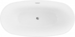 Mexen Eris vann vabas seisev 155 x 80 cm, valge, kroom &uuml;levool - 53441558000-01, 155 x 80 cm