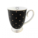 Kruus, Spotty black & gold dots, 300 ml, Bombay Duck, must
