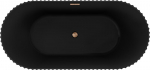 Mexen Paola vabalt seisev vann, sooneline 170 x 80 cm, must matt, harjatud vask &uuml;levool - 52721708071-65, 170 x 80 cm