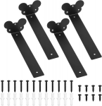 Riiulihoidikud Riiulikandurid Komplekt 4 tk 255 mm Must &mdash; peidetud riiulikinnitused, terasest loft kandurid, metallist seinakandurid, riiulitoed, industriaalsed m&ouml;&ouml;blitarvikud, riiulite paigaldus, kandur 25 cm
