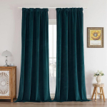 Sametist termokardinad, t&uuml;rkiissinised, 2 tk 140x240 cm &mdash; magamistoa kardinad, helikindlad kardinad, pimendavad kardinad, akna tekstiilid, glamuur kardinad, akna isolatsioon, veluurkardinad