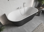 Mexen Oris eraldiseisev seinale paigaldatav soonikuga 150 x 75 cm, valge/hall, &uuml;levoolu valge- 52871507562-20, 150 x 75 cm