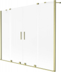 Mexen Velar Duo vannisein 2-tiivaline, l&uuml;katav, 200 x 150 cm, h&auml;rmatatud, kuldharjatud - 896-200-000-32-55