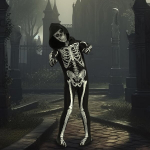 Laste kost&uuml;&uuml;m Luukere Komplekt Halloweeniks Must 130 cm &mdash; karnevalikost&uuml;&uuml;m, peoriided, maskiga kombinesoon, poiste kost&uuml;&uuml;m, peokost&uuml;&uuml;m, halloween riided, laste 3d kost&uuml;&uuml;m