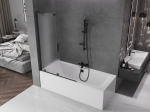 Mexen Velar L vannide partitsioon 2-paneeliga liuguks 110 x 150 cm, matt, must - 896-110-003-31-70