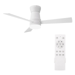 Laeventilaator valgusega, 132 cm, valge.