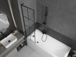 Mexen Next L vanni sein 1-leheline 50 x 150 cm, must ruudustik, must - 895-050-000-03-77-70