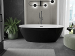 Mexen Eris vabaltseisev vann 155 x 80 cm, valge/must, &uuml;levool gun metal - 53441558075-95, 155 x 80 cm