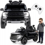 Laste elektriauto Ford Raptor SUV akuga maastur puldi, LED-tulede ja MP3-m&auml;ngijaga, must