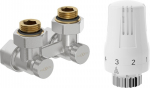 Mexen G01 kahe toruga termostaatiline komplekt DN50, nurkne 1/2"x16 mm, nikkel - W911-016-918-01, G 1/2" x 16 mm