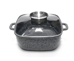 Edel Hoff marmorist pott 2,8l 20cm, klaasist kaanega