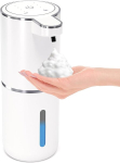 Automaatne vahutava seebi dosaator, puutevaba, 12,8 oz, laetav, valge