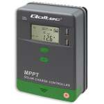 Qoltec MPPT p&auml;ikeselaadija koos temperatuurianduriga 20 A | 12 V / 24 V | LCD | 2 x USB | GEL | LiFePO4