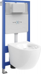 Mexen Lena seesisesed WC Fenix Slim raam koos WC potiga, valge l&auml;ige - 6103322XX00, 48x36x35,5 cm