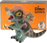 Pehme kummist dinosaurus koos heliga