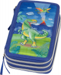 Kolmekohaline pliiatsikarp koos tarvikutega Dinosaurus - Faber Castell, Pinal Faber-Castell Dinosaur, t&auml;idetud