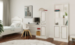 Kirjutuslaud ja raamaturiiul Linento Furniture Rb-098 120x75x40 cm valge