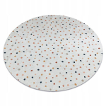 Pestav t&auml;ppidega &uuml;mmargune vaip lastele, 120 cm