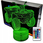 Led &ouml;&ouml;lamp "quad 3d" 16 v&auml;rvi ja kaugjuhtimispuldiga