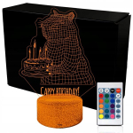 3d lamp Led &ouml;&ouml;lamp Capybara - 16 v&auml;rvi