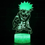 Led 3d &ouml;&ouml;lamp Naruto Kakashi, 16 v&auml;rvi, Usb, kaugjuhtimispult