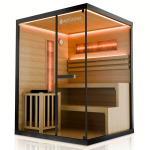 Saun Vantaa 2-kohaline 120x120x200 cm must/looduslik