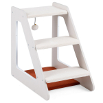 Lemmikloomade trepid koos kassipesaga 3 astet 54x33x48 cm valge