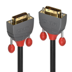 Lindy DVI kaabel 36222, 2 m, DVI-D, DVI-D, 28AWG, 2560x1600@60Hz, PVC, kuld kontaktid, 1 tk, Must