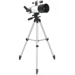 Teleskoop Outsunny, 70 mm objektiiv, 5x24 vaatetoru, reguleeritav statiiv, valge
