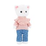 Pehme m&auml;nguasi Lucky Kitty, Lucky Sophie: Denim Hearts 38 cm