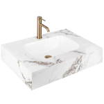 Seinale Paigaldatav Valamu REA ARESA COLD JADE 70 Valge 70x50x16,5cm