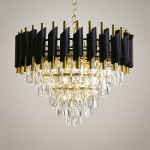 Milagro ripplamp Cristal, kuldne/must
