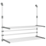 vidaXL pesukuivatusrest r&otilde;dule, 89x25x(60-95) cm, alumiinium