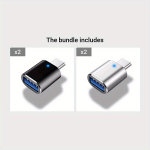 USB-C USB 3.0 adapter, Juoda*2 + Sidabrinė*2