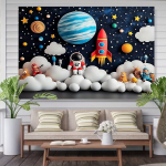 Kosmoseiklus Teemalava Astronautidega Pickify, 39inch*59inch/100cm*150cm