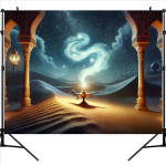 Araabia &Ouml;&ouml;d Geeni Lamp Stuudio Taust Pickify, 100.33cm x 149.86cm